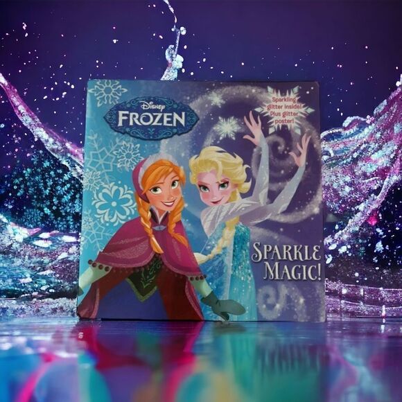Disney Frozen Sparkle Magic Book And Poster Childrens Paperback Depken 2015 - Picture 6 of 9